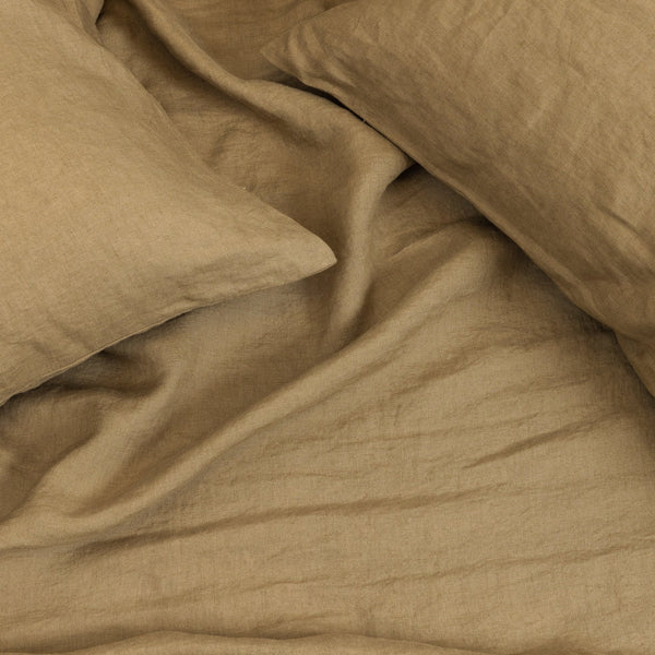Linen Sheet Set, Olive Green