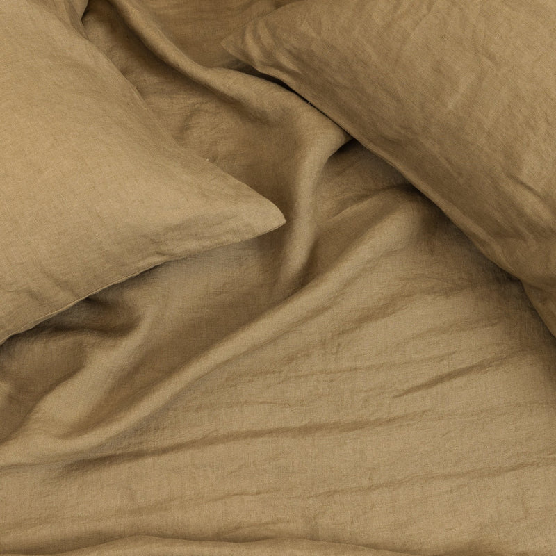 Linen Sheet Set, Olive Green