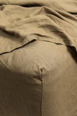 Linen Sheet Set, Olive Green