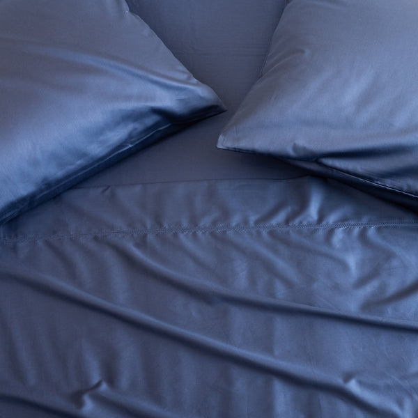Hemstitch, Sheet Set, Navy