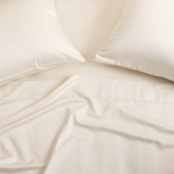Hemstitch, Sheet Set, Cream