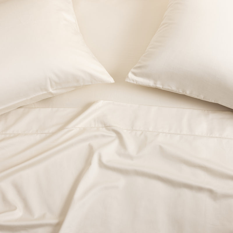 Hemstitch, Sheet Set, Cream