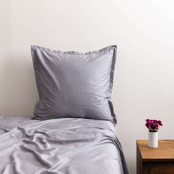 Hemstitch Euro Sham, Graphite
