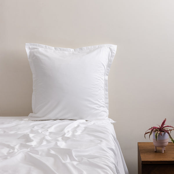 Hemstitch Euro Sham, White