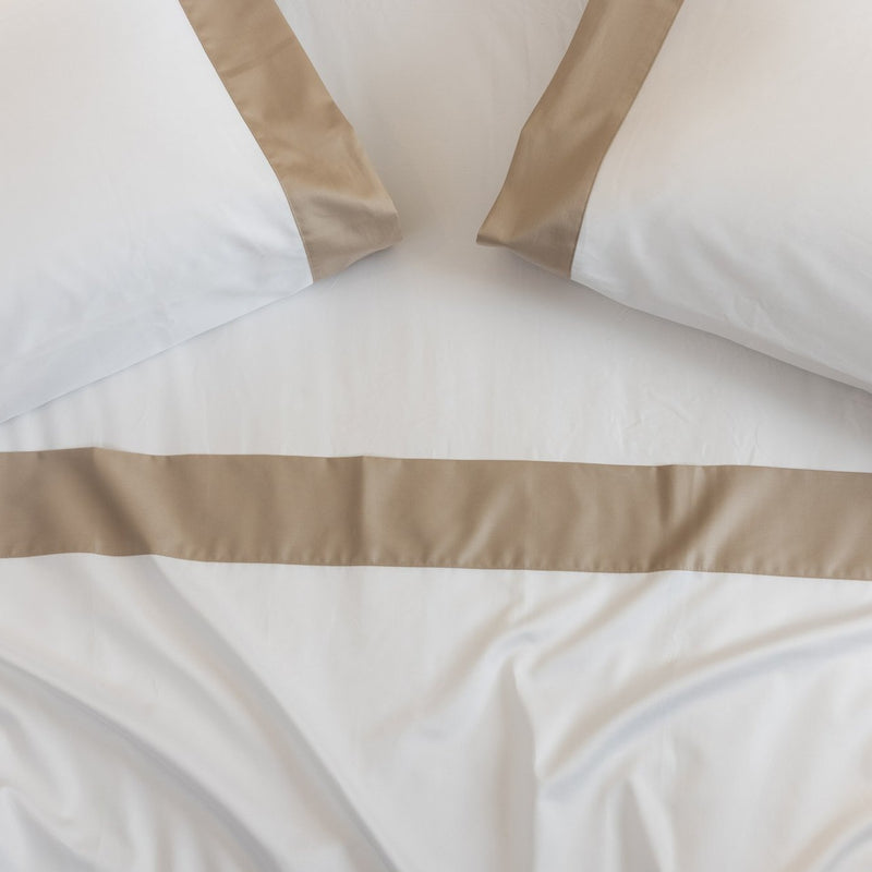 Serenity, Sheet Set, White/Sand