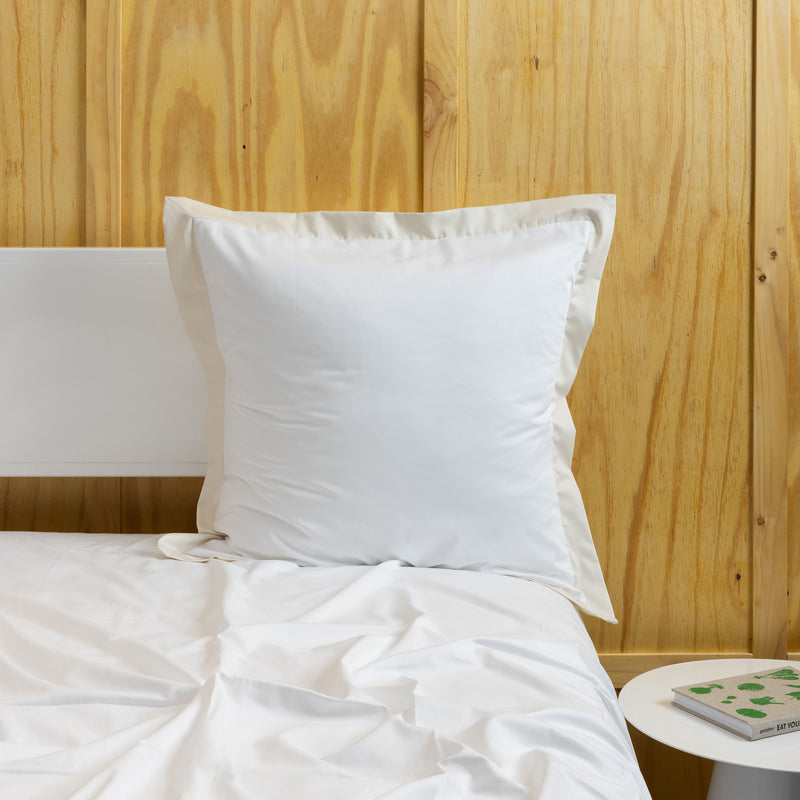 Serenity Euro Sham, White/Cream