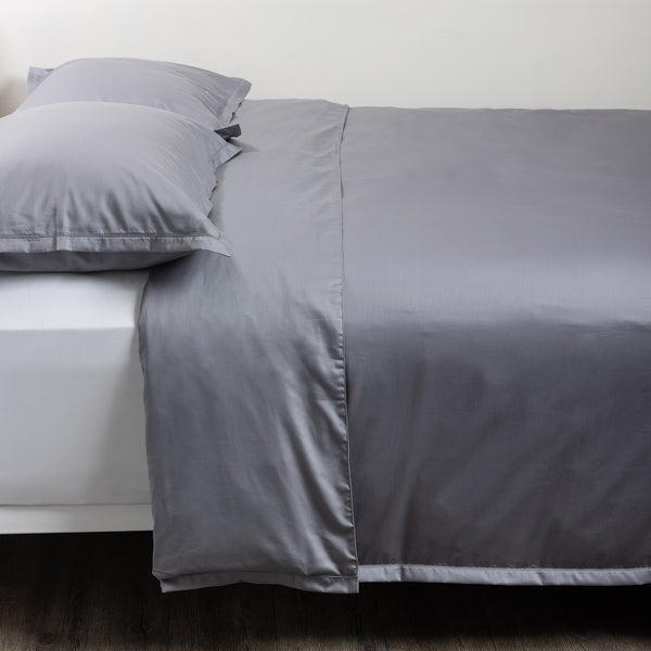 Hemstitch, Duvet Set, Graphite