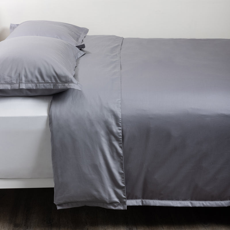 Hemstitch, Duvet Set, Graphite