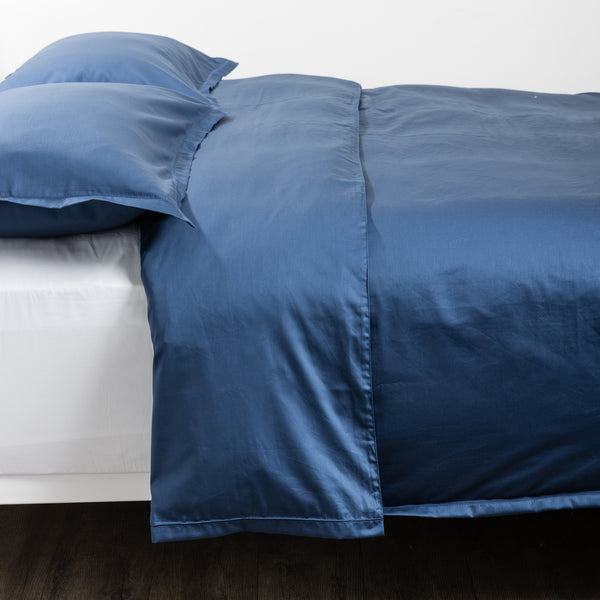 Hemstitch, Duvet Set, Navy
