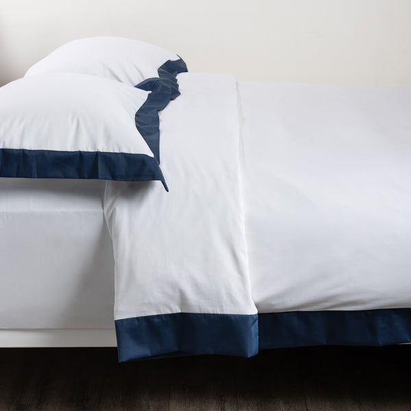 Serenity, Duvet Set, White/Navy