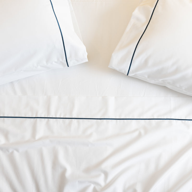 Five Star Collection, Sheet Set, White/Navy