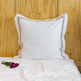 Five Star, Euro Sham, White/Taupe