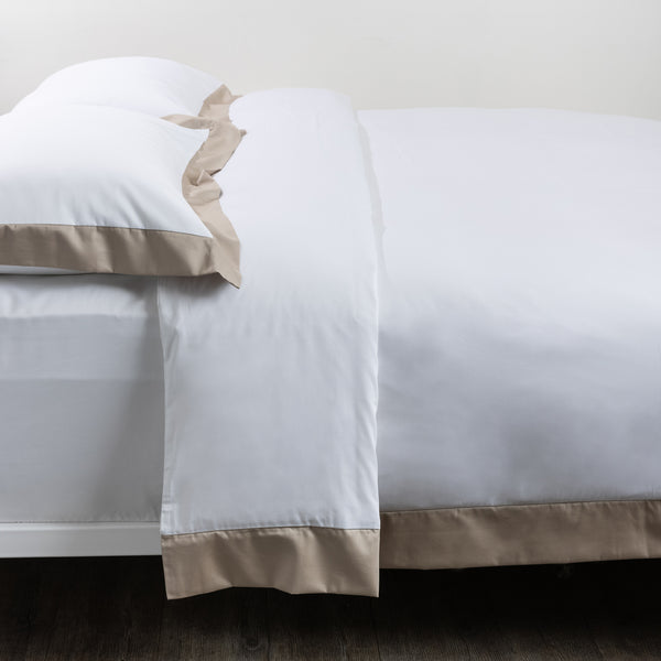 Serenity, Duvet Set, White/Sand