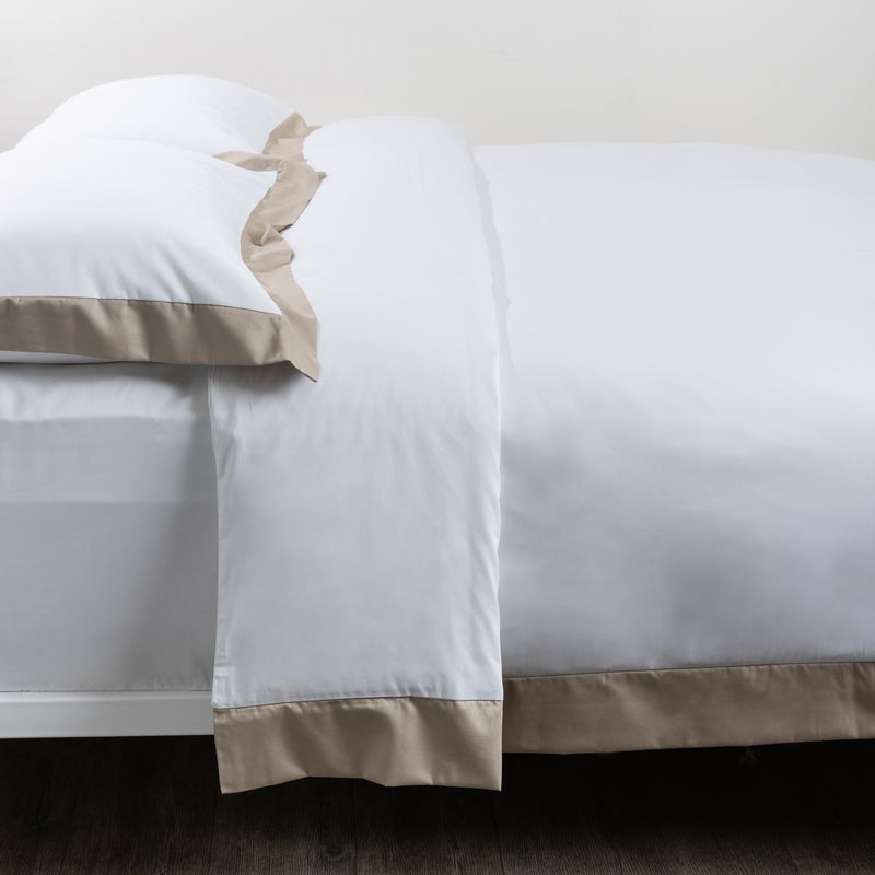Serenity, Duvet Set, White/Sand