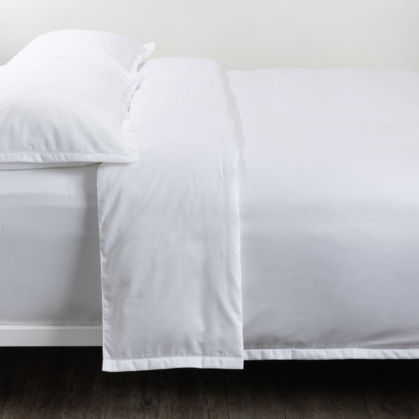 Hemstitch, Duvet Set, White