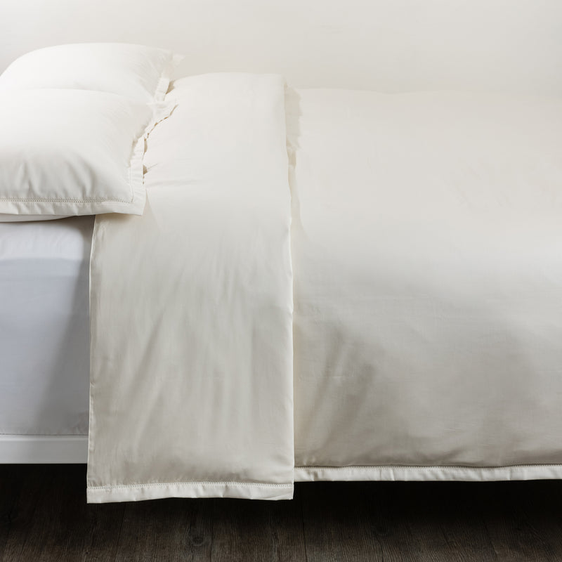 Hemstitch, Duvet Set, Cream
