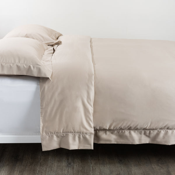 Hemstitch, Duvet Set, Sand