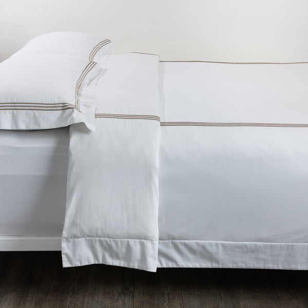 Five Star, Duvet Set, White/Taupe