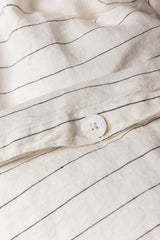 Linen Duvet Set, Pinstripe