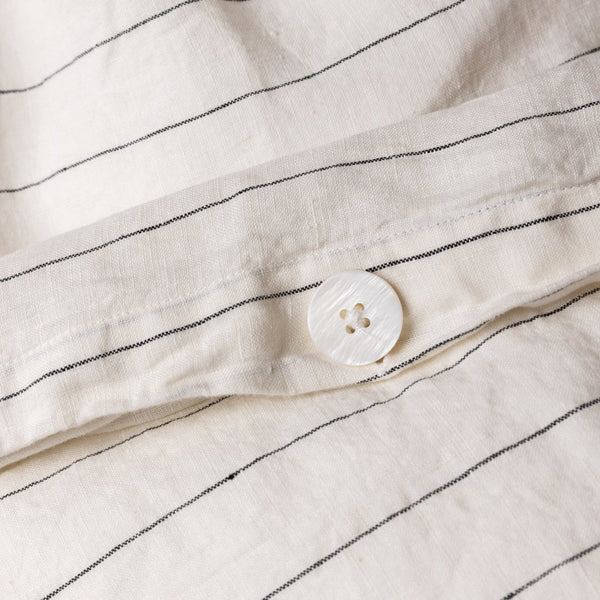 Linen Duvet Cover, Pintripe