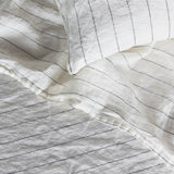Linen Flat Sheet, Pinstripe