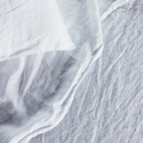 Linen Flat Sheet, White