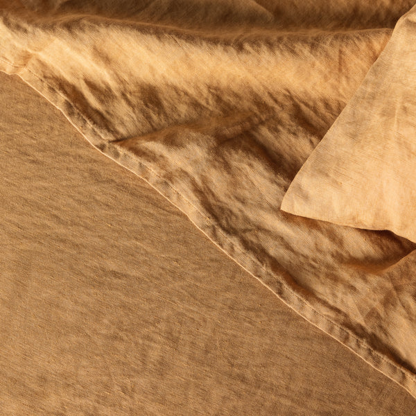 Linen Flat Sheet, Clay