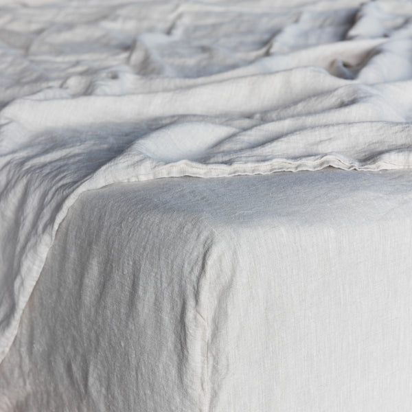 Linen Fitted Sheet, Natural
