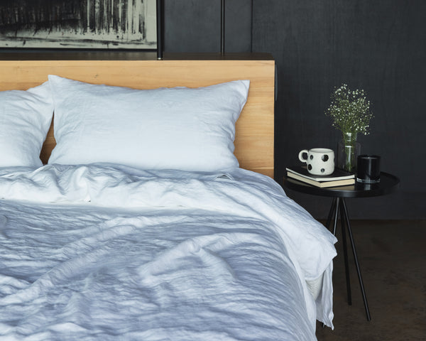 Linen Fitted Sheet, White