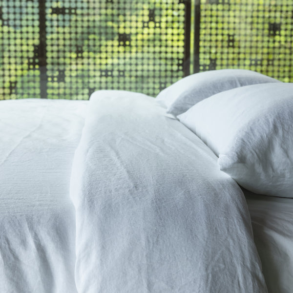 Linen Duvet Set, White