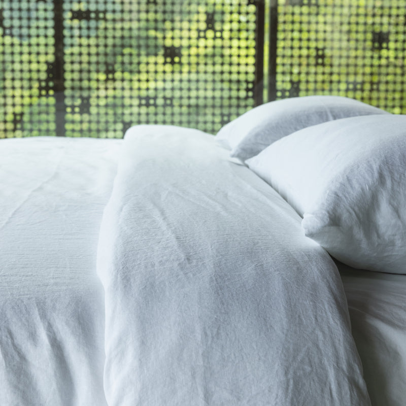 Linen Duvet Set, White