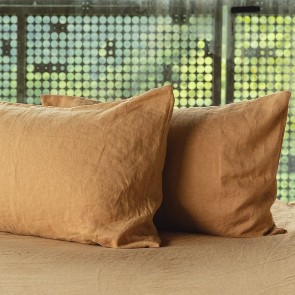 Linen Pillowcase Set, Clay